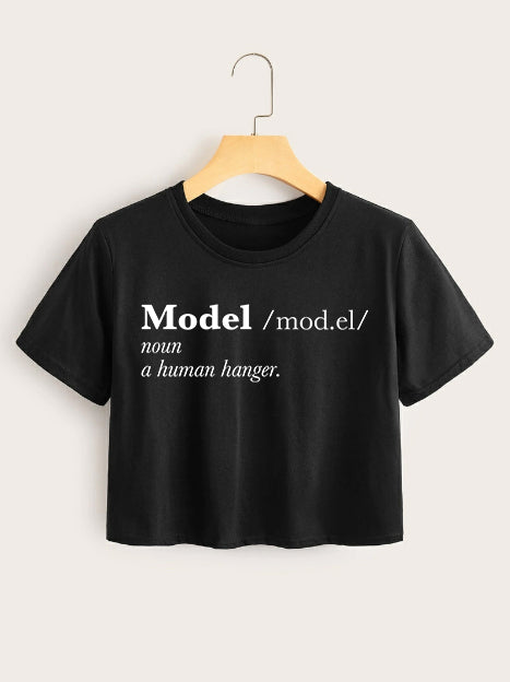 Cropped Model T-Shirt